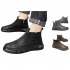 Men Safety Shoes Boots High Top Artificial PU Leather Waterproof Comfortable Lightweight Anti Slip Work Casual Shoes Ankle Boots brown 43
