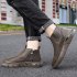 Men Safety Shoes Boots High Top Artificial PU Leather Waterproof Comfortable Lightweight Anti Slip Work Casual Shoes Ankle Boots brown 43