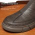 Men Safety Shoes Boots High Top Artificial PU Leather Waterproof Comfortable Lightweight Anti Slip Work Casual Shoes Ankle Boots brown 43