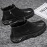 Men Safety Shoes Boots High Top Artificial PU Leather Waterproof Comfortable Lightweight Anti Slip Work Casual Shoes Ankle Boots black 43