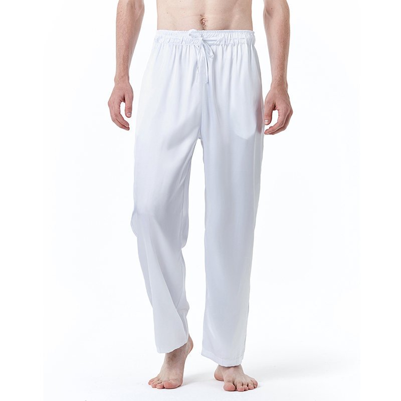 Men's Satin Pajama Pants, Long PJ Bottoms-Burgundy – Tony & Candice