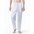Men Satin Pants Casual Mid waist Simple Solid Color Loose Large Size Trousers Homewear black XL