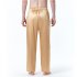 Men Satin Pants Casual Mid waist Simple Solid Color Loose Large Size Trousers Homewear black XL
