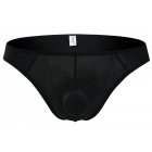 Men Sexy Briefs Multicolor Soft Comfortable Lightweight Breathable Ultra-thin Ice Silk Underwear black 2XL