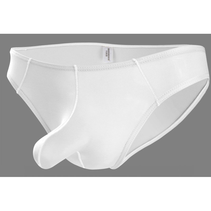 Men Sexy Briefs Multicolor Soft Comfortable Lightweight Breathable Ultra-thin Ice Silk Underwear White 2XL