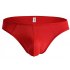 Men Sexy Briefs Multicolor Soft Comfortable Lightweight Breathable Ultra thin Ice Silk Underwear red L