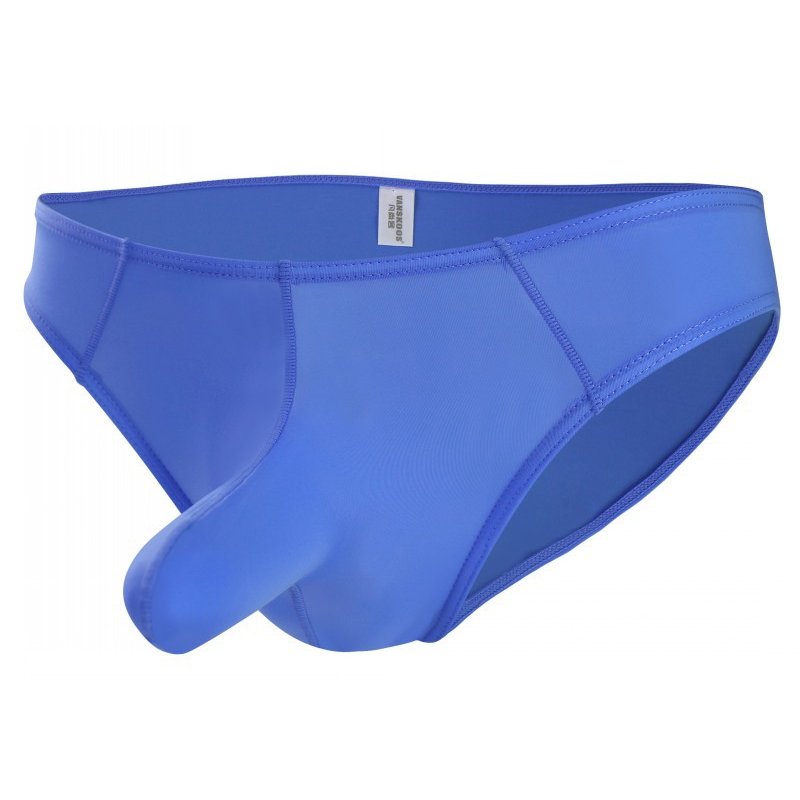 Men Sexy Briefs Multicolor Soft Comfortable Lightweight Breathable Ultra-thin Ice Silk Underwear blue XL