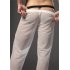 Men Sexy See through Net Yarn Low Waist Trousers Breathable Comfortable Long Pants white M