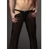 Men Sexy See through Net Yarn Low Waist Trousers Breathable Comfortable Long Pants blue L
