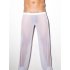 Men Sexy See through Net Yarn Low Waist Trousers Breathable Comfortable Long Pants white L