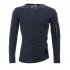 Men Shirt Casual Long Sleeve Zipper Pocket Pullover Slim Fit Top gray XL