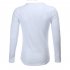 Men Shirt Casual Long Sleeve Zipper Pocket Pullover Slim Fit Top white L