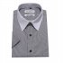 Men Short Sleeve Formal Shirt Casual Business Autumn Lapel Adults Tops blue L