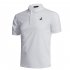 Men Short Sleeve Shirts Solid Color Lapel Collar Casual Tops for Daily Sports Wearing white XL
