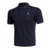 Men Short Sleeve Shirts Solid Color Lapel Collar Casual Tops for Daily Sports Wearing sapphire M
