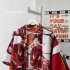 Men Short Sleeved Shirt Retro Floral Printing Cardigan Tops Casual Loose Hawaiian Beach Couple Loose Shirt red XL