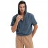 Men Short Sleeves Loose T shirt Summer Cotton Linen Drawstring Hooded Tops Solid Color Casual Pullover Shirt black M