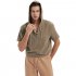 Men Short Sleeves Loose T shirt Summer Cotton Linen Drawstring Hooded Tops Solid Color Casual Pullover Shirt black M