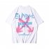 Men Short Sleeves T shirt Trendy Printing Plus Size Round Neck Pullover Tops Summer Retro Loose Casual Shirt 1824 white M