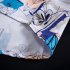 Men Short Sleeves T shirt Summer Thin Trendy Printing Lapel Cardigan Tops Loose Casual Beach Shirt For Couple YS042 white XL