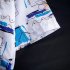Men Short Sleeves T shirt Summer Thin Trendy Printing Lapel Cardigan Tops Loose Casual Beach Shirt For Couple YS042 white XL