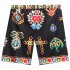 Men  Shorts Summer Digital Printing Shorts Casual Loose Fifth pants Flower Pants Black 2XL