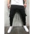 Men Side Pockets Soft Casual Pants with Magic Sticker Outdoor Trousers Gift Fitness Pants white XL