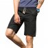 Men Simple Casual Beach Shorts  Dark khaki XL