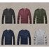 Men Simple Casual Long Sleeve Slim Henley Shirt Simple Solid Color Button Tops Blue XL