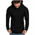 Men Slim Solid Color Long Sleeve T shirt Casual Hooded Tops Blouse ArmyGreen M