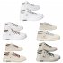 Men Sneakers Casual Shoes Ergonomic Anti slip Design Lightweight Breathable Minimalist Sports Shoes Fashion Platform Shoes white camel color 41