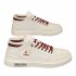 Men Sneakers Casual Shoes Ergonomic Anti slip Design Lightweight Breathable Minimalist Sports Shoes Fashion Platform Shoes Beige red 41