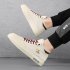 Men Sneakers Casual Shoes Ergonomic Anti slip Design Lightweight Breathable Minimalist Sports Shoes Fashion Platform Shoes Beige red 41