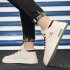 Men Sneakers Casual Shoes Ergonomic Anti slip Design Lightweight Breathable Minimalist Sports Shoes Fashion Platform Shoes Beige red 41