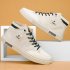 Men Sneakers Casual Shoes Ergonomic Anti slip Design Lightweight Breathable Minimalist Sports Shoes Fashion Platform Shoes Beige green 43