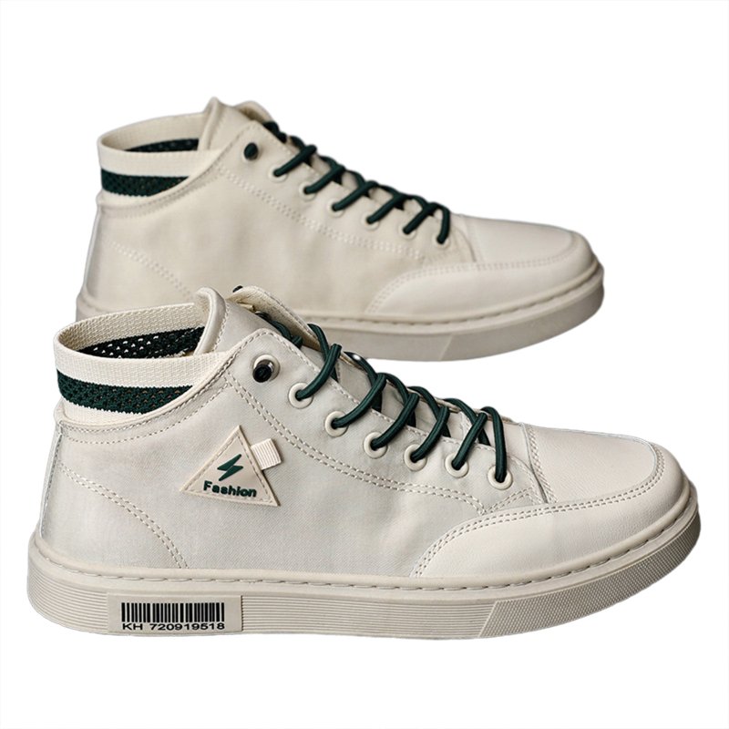 Men Sneakers Casual Shoes Ergonomic Anti-slip Design Lightweight Breathable Minimalist Sports Shoes Fashion Platform Shoes Beige green 43