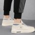 Men Sneakers Casual Shoes Ergonomic Anti slip Design Lightweight Breathable Minimalist Sports Shoes Fashion Platform Shoes Beige blue 44
