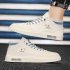 Men Sneakers Casual Shoes Ergonomic Anti slip Design Lightweight Breathable Minimalist Sports Shoes Fashion Platform Shoes Beige blue 44