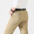 Men Soft Cotton Thin High Waist Straight Tube Casual Long Trousers