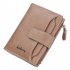 Men Soft Leather Short Wallet Zipper Classic Business Purse