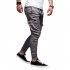 Men Solid Color Casual Slacks Fashion Soft Cotton Sports Jogging Pants Dark gray L