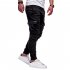 Men Solid Color Casual Slacks Fashion Soft Cotton Sports Jogging Pants Dark gray M