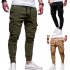 Men Solid Color Casual Slacks Fashion Soft Cotton Sports Jogging Pants light grey L