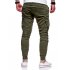 Men Solid Color Casual Slacks Fashion Soft Cotton Sports Jogging Pants black XXL