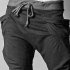Men Solid Color Middle Waist Casual Harem Pants black M  28 29 