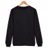 Men Solid Color Round Neck Long Sleeve Sweater Winter Warm Coat Tops black XXXXL