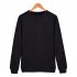 Men Solid Color Round Neck Long Sleeve Sweater Winter Warm Coat Tops black XL