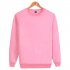 Men Solid Color Round Neck Long Sleeve Sweater Winter Warm Coat Tops Pink XL