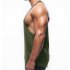 Men Solid Color Splicing Vest for Home Outdoor Sports Fitness Wear green S