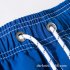 Men Sport Pants Loose fitting Solid colored Multi Pockets Beach Shorts blue XL